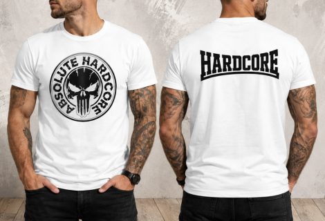 HARDCORE ABSOLUTE HARDCORE póló Fehér S-5XL-ig