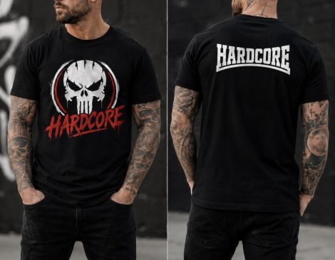 HARDCORE CONNECT póló FEKETE S-5XL-ig