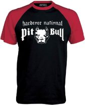   APBT Streetwear PITBULL HARDCORE NATIONAL Baseball póló fekete/piros