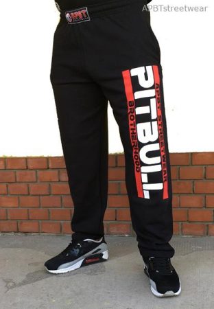 APBT Streetwear PITBULL GANG szabadidő nadrág fekete
