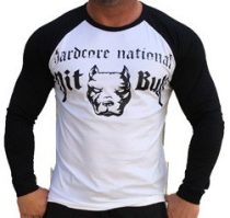   APBT Streetwear PITBULL HARDCORE NATIONAL (hosszú ujjú póló) fehér/fekete