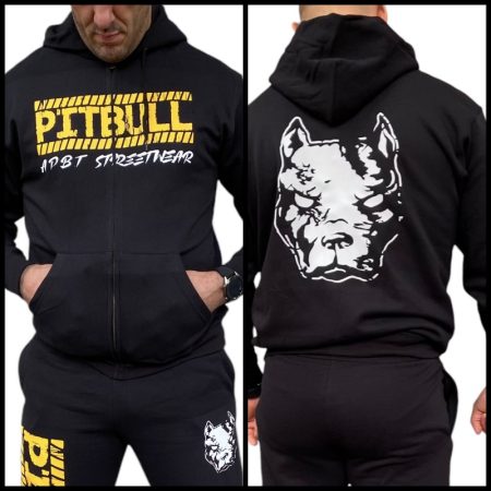 APBT Streetwear PIT BULL  ROAD pulóver fekete-sárga 