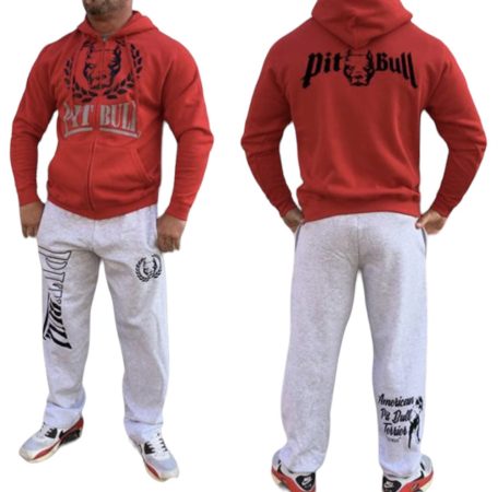 APBT Streetwear PITBULL DUAL szabadidőruha piros-szürke