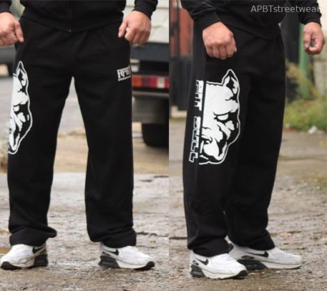  APBT Streetwear PIT BULL MODE szabadidőnadrág fekete