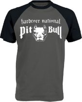   APBT Streetwear PITBULL HARDCORE NATIONAL Baseball póló szürke/fekete