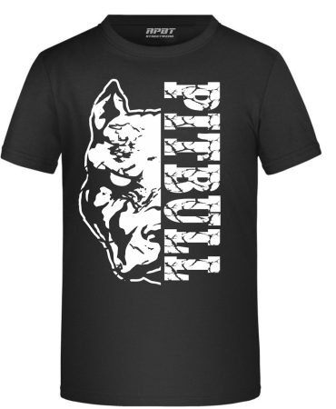 APBT Streetwear PIT BULL DESTROYER KID póló FEKETE