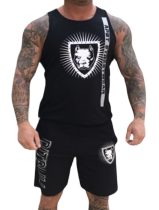   APBT streetwear PIT BULL HISTORY  short+trikó szett  fekete-fehér